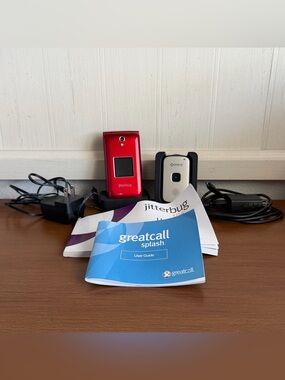 One Touch Easy To Use Jitterbug Flip Phone With Hands Free Great Call Emergency
